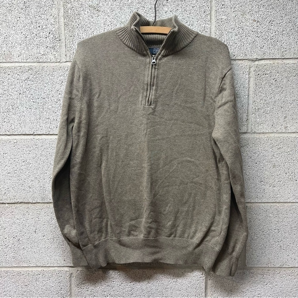 J. Crew Cotton Half Zip Sweater